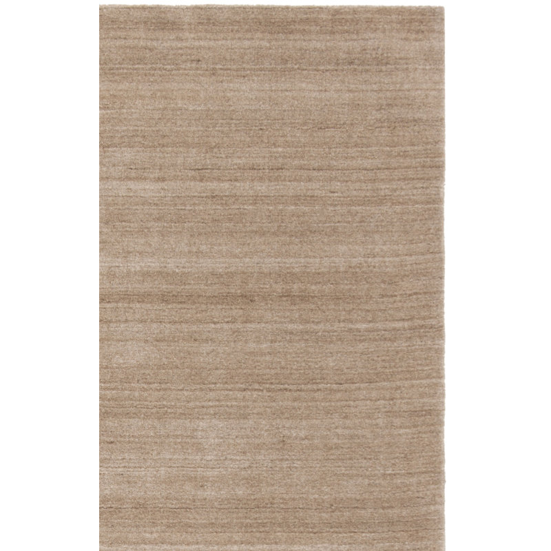 Tapis beige en coton tissé à plat à la main Mcelroy, Rectangle 6 pi x 9 pi