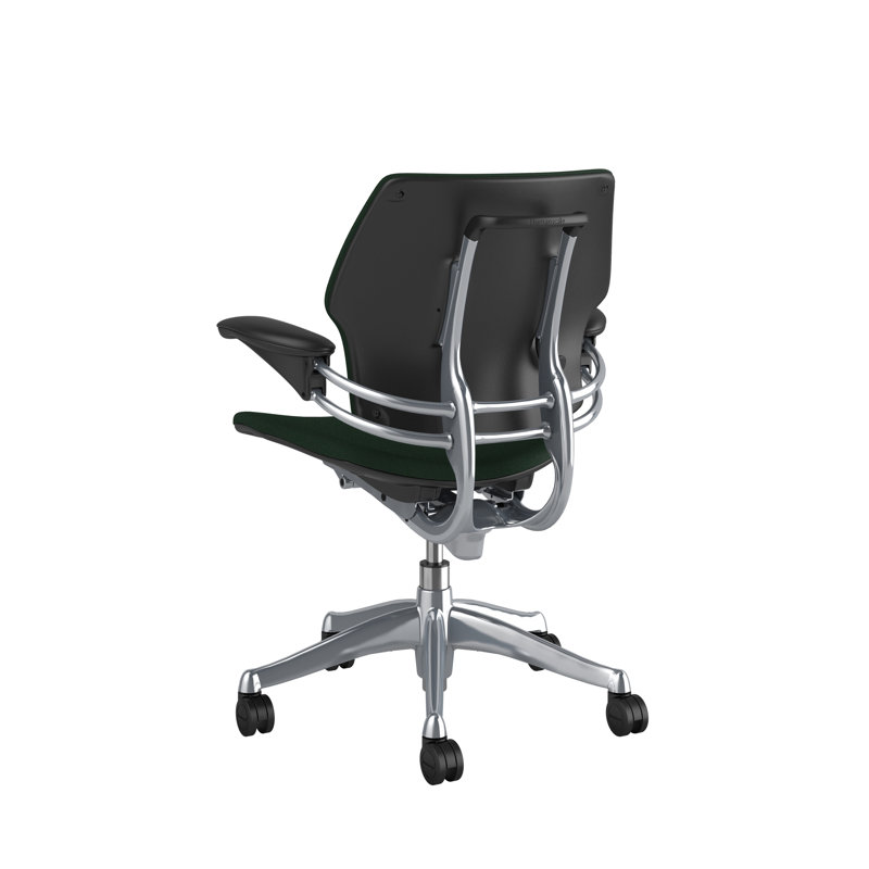 Freedom Task Chair, Polished Aluminum/Graphite, Pumpkin