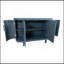 Armoire-bar moderne avec console de rangement moderne en bois de 47,2 pouces avec 4 portes et tablettes intérieures réglables pour le salon, la cuisine, la chambre à coucher et le couloir (bleu)-118038230