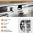 72" High Aluminum Double Sliding Shower Door 54" Wide, 1/4" Tempered Glass, - Shatter Film, Dual Stainless Handles, Adjustable Width, Easy To Install, Waterproof Design In Bathroom With Frame, W X H,