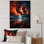 Laveya Orange Storms Thunderous Silence II, reproduction d'art sur toile