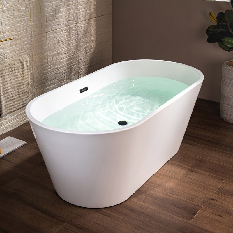 67'' x 31.5'' Soaking Acrylic Bathtub, Matte Black
