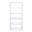 Bibliothèque chromée avec 6 tablettes