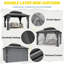 Pavillon de jardin extérieur en aluminium 10 pi x 12 pi, pavillon en acier galvanisé à toit rigide avec rideau d'intimité et moustiquaire-100491005