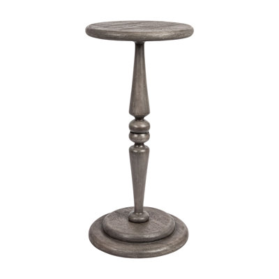Burckhardt Solid Wood Pedestal End Table by Alcott Hill