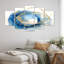 «Unity Subtle Gold Watercolor II», art mural abstrait pour le salon, 5 pièces-1621361440