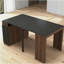 Table de salle à manger extensible moderne multifonctionnelle avec prise de courant, table extensible peu encombrante avec rangement pour fêtes, mariages, réunions et célébrations