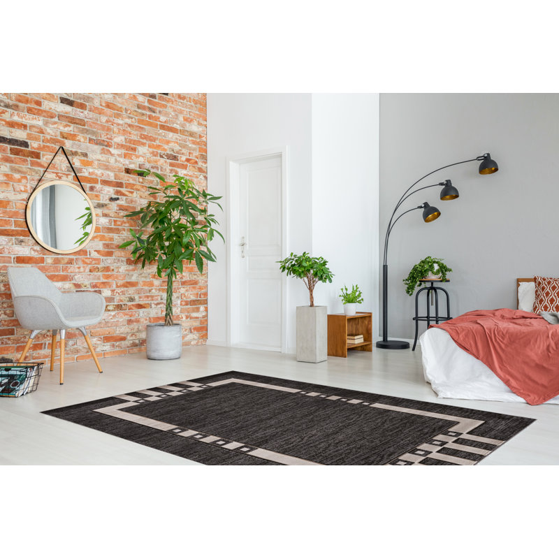 Tapis gris Carina, Rectangulaire 5 pi x 7 pi 7 po