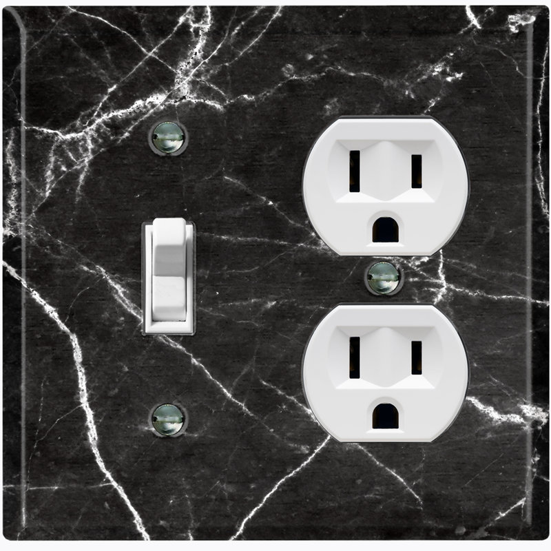 Patterned 2 - Gang Standard Combination Wall Plate