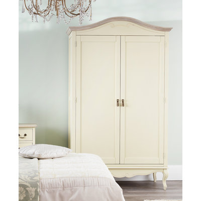 Lemaire 2 Door Solid + Manufactured Wood Wardrobe