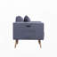 Causeuse en lin avec ports de charge USB, poches et coussins