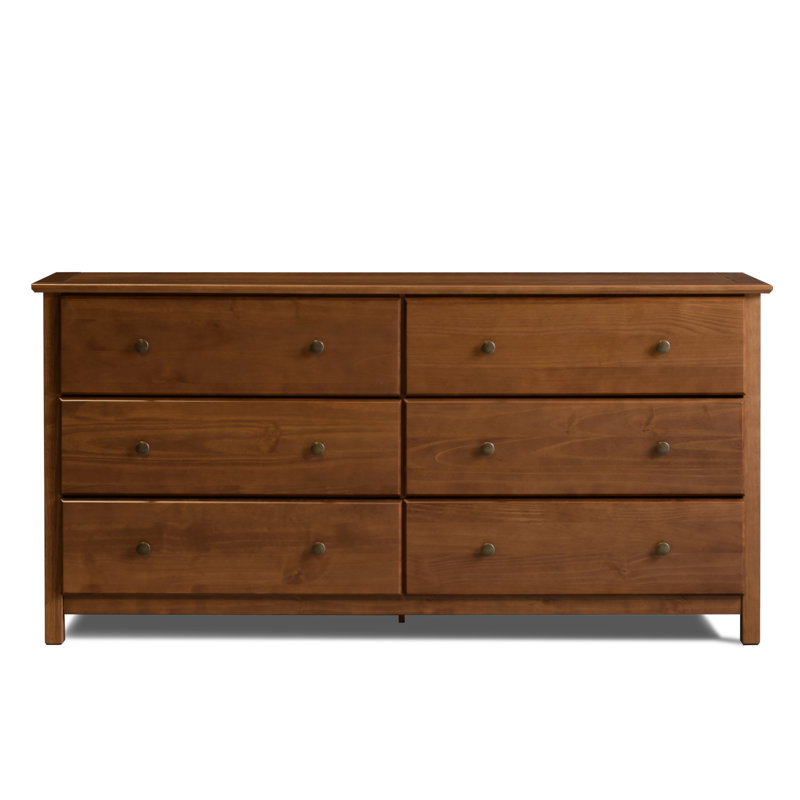 Shaker Solid Wood 63.75'' W 6 - Drawer Dresser