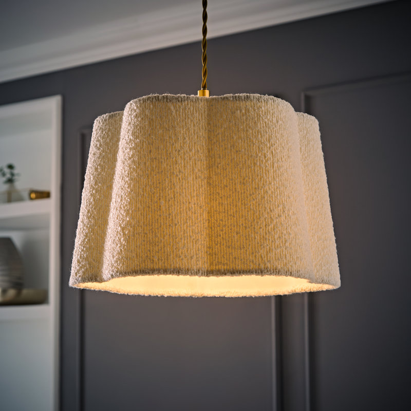 20cm H Fabric Empire Lamp Shade ( Slip-On ) in Cream