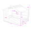 Lit de maison en bois avec toit et tablettes-48223895-48223890