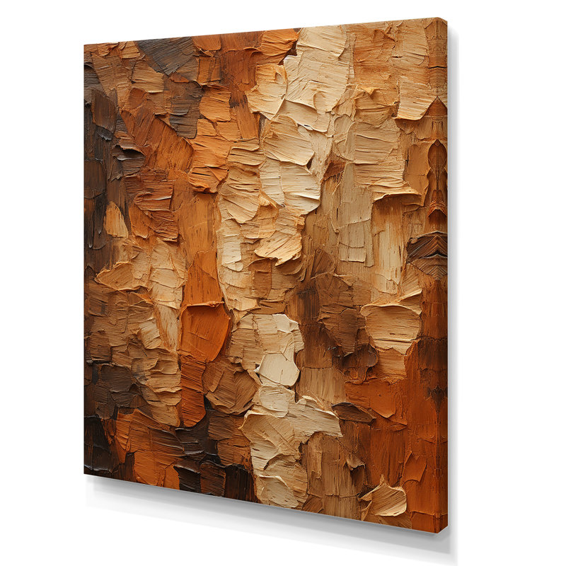 «Brown Tree Bark Essence 2», reproduction sur toile encadrée, Toile tendue, H 32 po x l 16 po x P 1 po