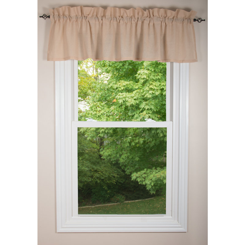 Cantonnière en coton de 15,5 po Karigan, Beige