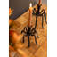  Ensemble de 2 porte-bougies Spider Taper en fer noir H 8,5 po