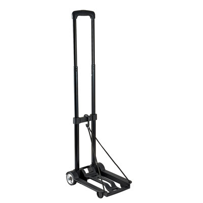 110 lbs Capacity Steel Convertible Hand Truck Dolly Black Foldable Design