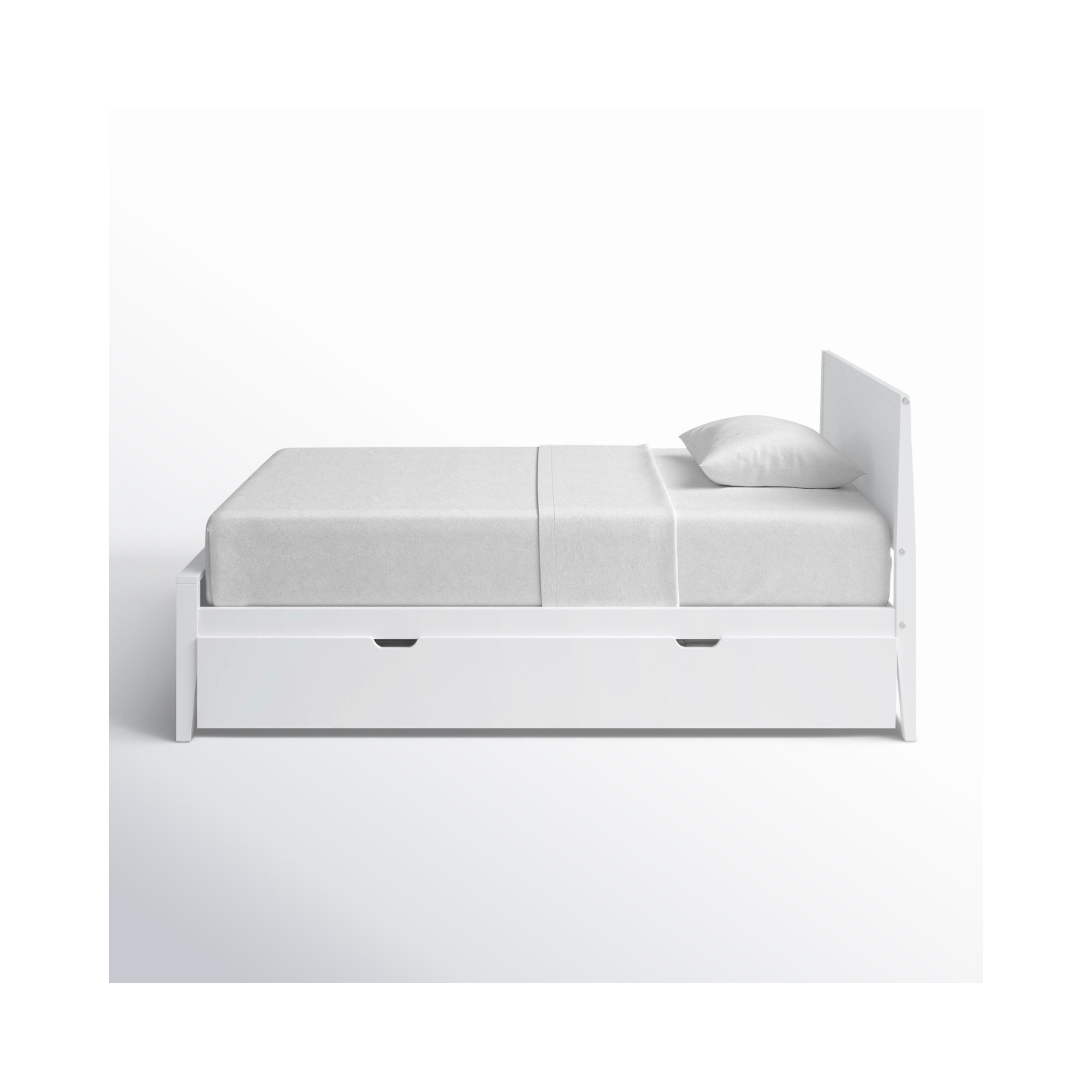 Rosenthal Solid Wood Trundle Bed, Full/Double, White