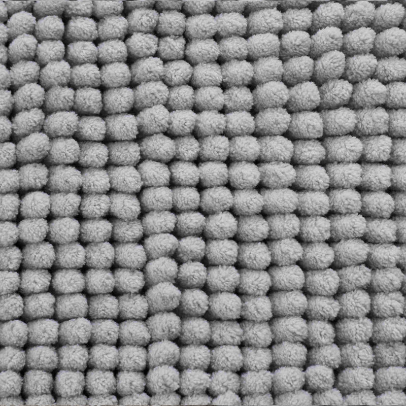 Bobble Bath Runner, Silver Grey