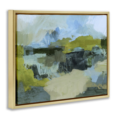 Expressive Landscape Abstract Framed Floater Canvas Wall Art By Victoria Barnes