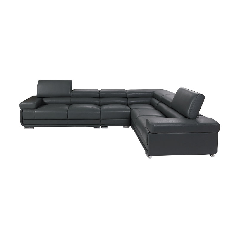 Canapé modulaire réversible en cuir Crown - gris foncé
