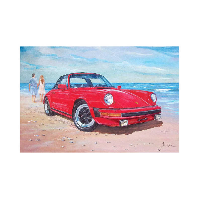 1985 Porsche 911 SC Targa by Sinisa Saratlic - No Frame Gallery-Wrapped Canvas Giclée on Canvas, 20.32cm H x 30.48cm W