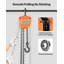 Hand Chain Hoist, 1 Ton 2200 lbs Capacity, Manual Chain Block with Upgrade G80 Galvanized Chain, 10 ft Lifting Height, Heavy Duty Pulley Hoist for Garage Warehouse Automotive Machinery, Orange