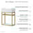 Pierre 19.5 Single, Open Shelf, Metal Frame Bathroom Vanity-36560025