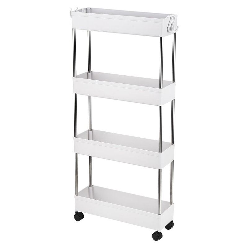 87.5cm H x 38.96cm W Utility Cart with Wheels, 87.5cm H x 38.96cm W x 13cm D
