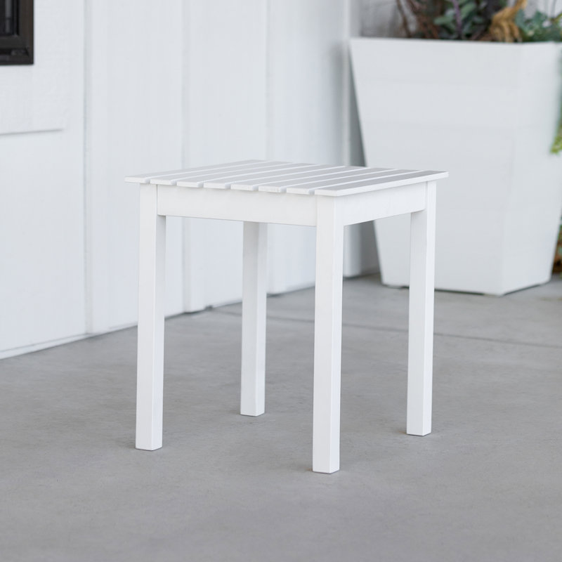 Table d'appoint 18 po en bois franc noir, Blanc