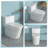 Ceramic One Piece Toilet for Bathroom, 12-inch Rough-In, 1.24/1.43 GPF, Dual Flush with Soft Clsoing Seat, Powerful Dual Flush MAP 800g