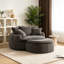 Fauteuil d'appoint surdimensionné rond 53,15 po avec repose-pieds et repose-pieds sans os-1743869655