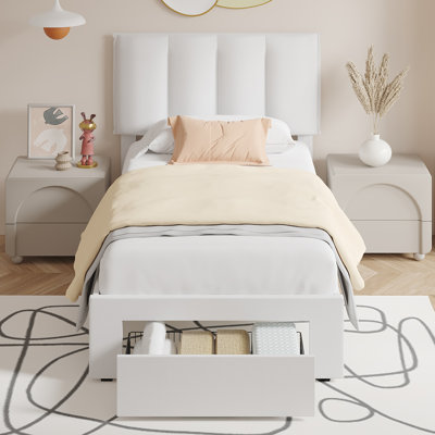 Structure de lit simple avec tiroir de rangement Cahlin