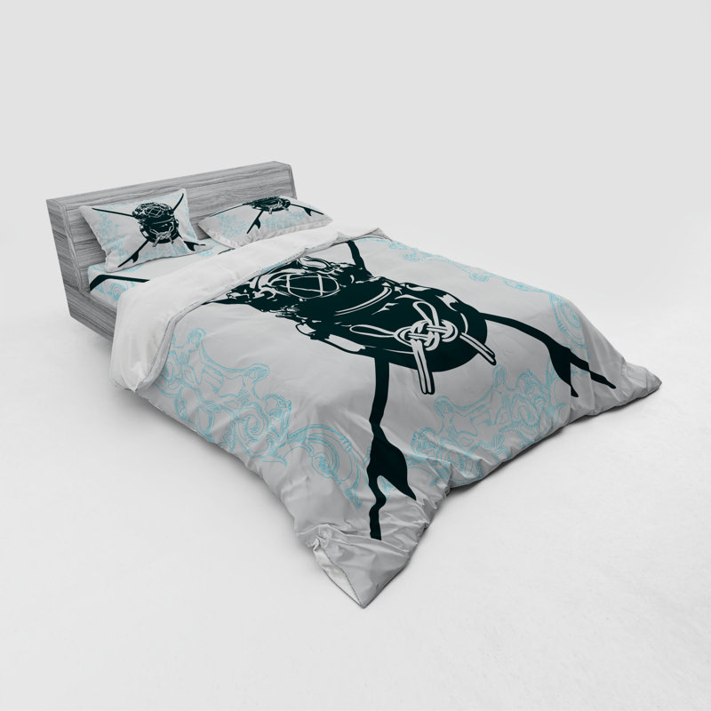 Coastal Polyester Duvet Cover, Queen Duvet Cover + 3 Additional Pieces
