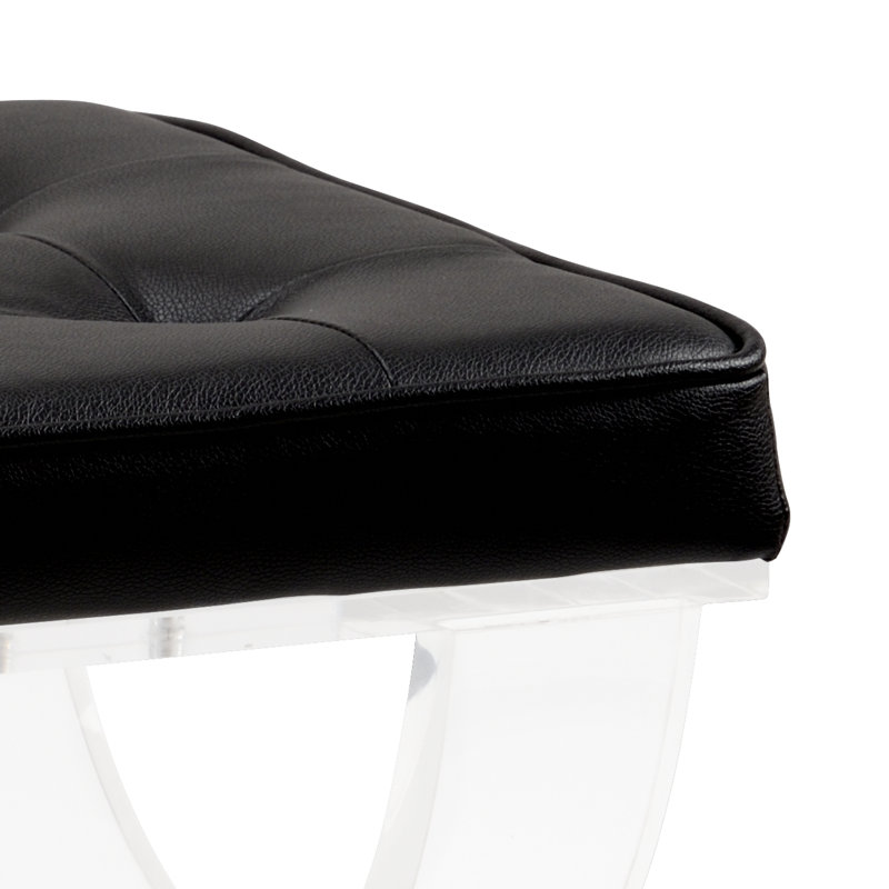 Harlow Upholstered Bench, Black