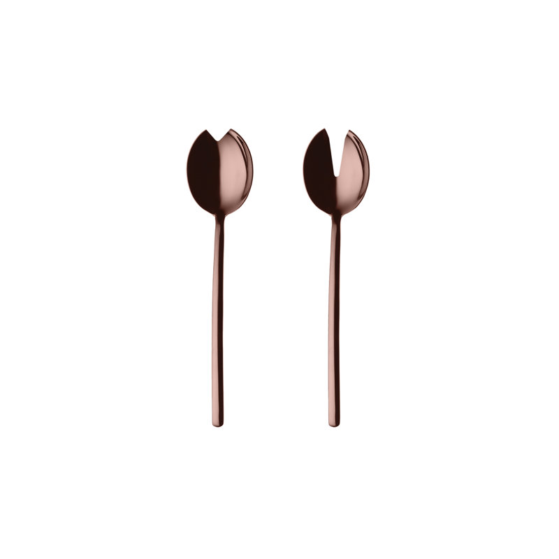 Couverts à salade raison (fourchette et cuillère), L 9,66 po x l 3 po, Bronze