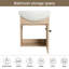  Ensemble de meuble-lavabo mural simple 18 po avec une porte et un lavabo en céramique blanc Brasi