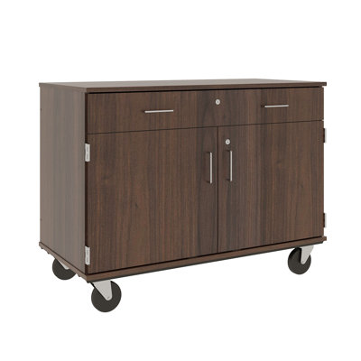 Armoire de classe mobile à 2 compartiments avec roulettes
