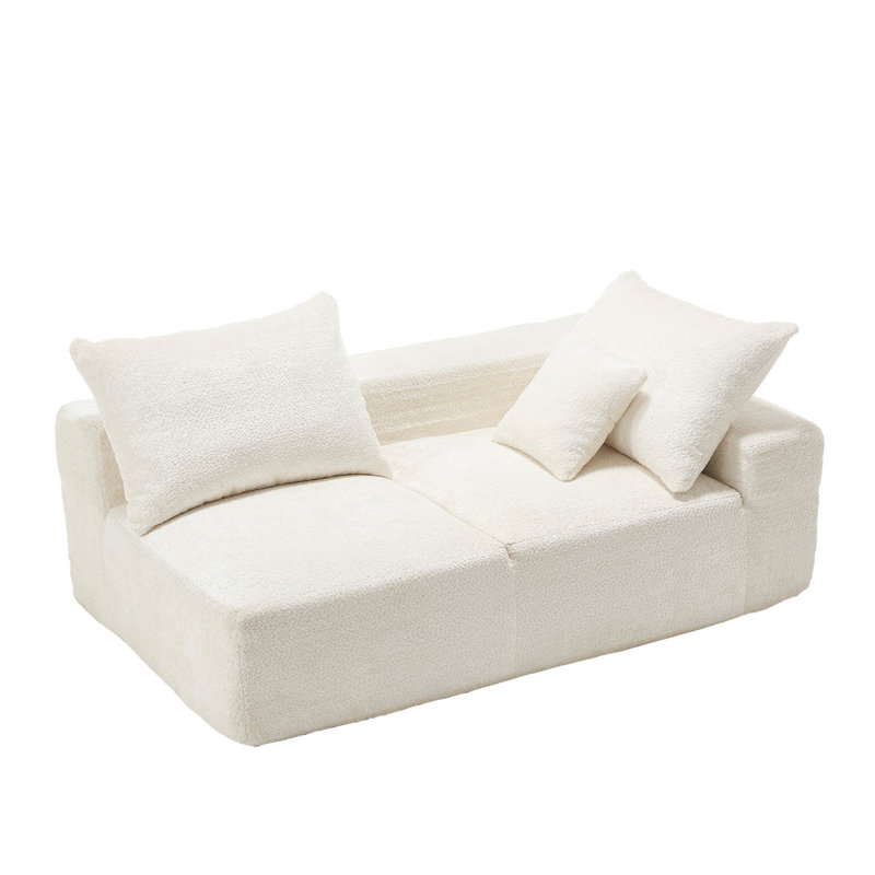 2 chaises en chenille Lazy Lounge, Beige