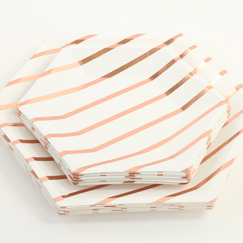 Assiette à fêtes en papier de feuille