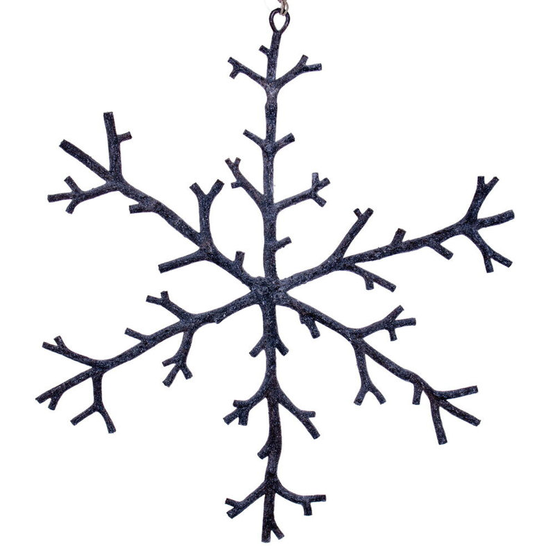 L'ornement flocon de neige Holiday Aisle® Twig. Comprend 6 pièces par sac., 0.5" H x 6" W x 6" D, Brun givré