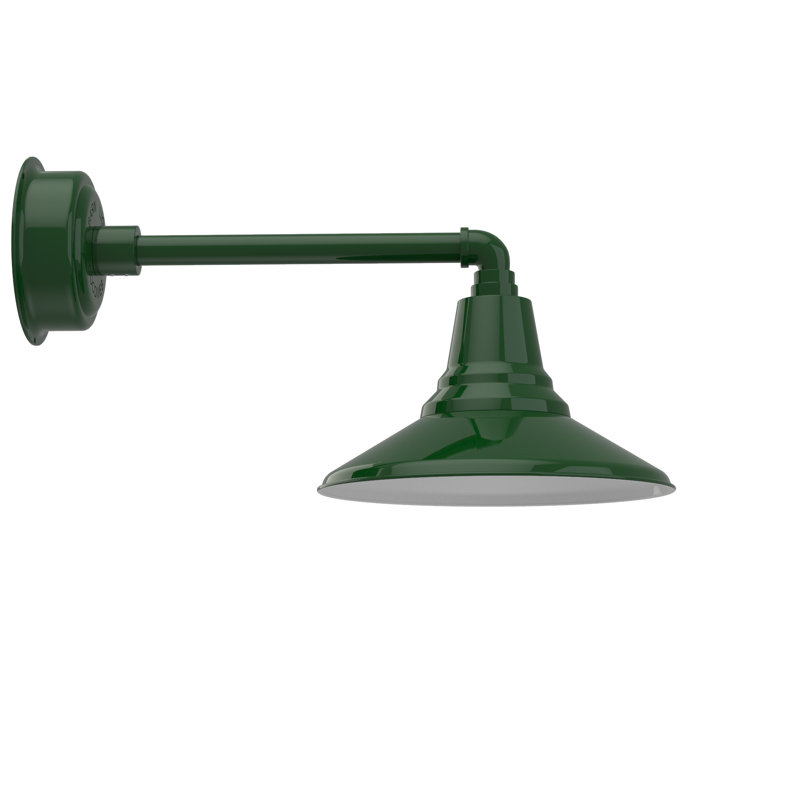 Wall Light, 8.92" H x 12" W x 22.5" D, Vintage Green