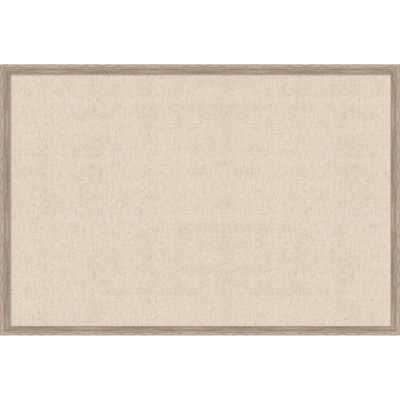  Framed Fabric Pinboard, Natural Linen by The Creative Bunch Studio Printed Bulletin Board for Use as a Vision Board or Wall Organization