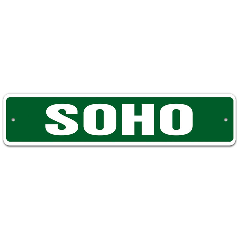 Plaque de rue, H 7 po x l 30 po x P 0,1 po