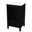 Meuble-lavabo noir 20 po avec lavabo en céramique, deux portes d'armoire, tiroir, bouchon magnétique et finition peinte - parfait pour améliorer votre quincaillerie en acier inoxydable, patins réglables faciles à mettre en place