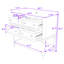 Ensemble de meuble-lavabo simple autoportant avec lavabo en céramique encastré Eftime Modern-1232683064