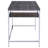 Weathered Grey And Chrome Rectangular Writing Desk