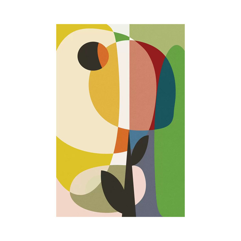 «Mid Century Garden II» par Ana Rut Bré - impression d'art graphique, H 26 po x l 18 po x 1,5 po, Toile tendue, Aucun mat