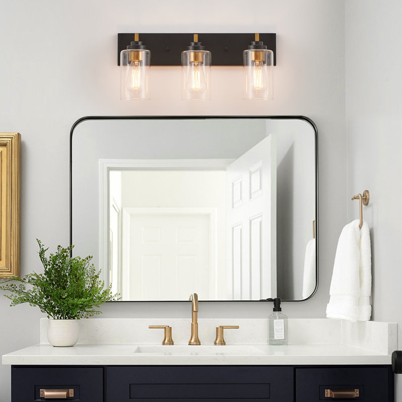 Mechthilde Dimmable Vanity Light, 3, Black/Gold